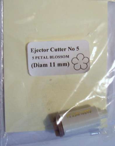 5 Petal Blossom Ejector Cutter - 11mm - Click Image to Close